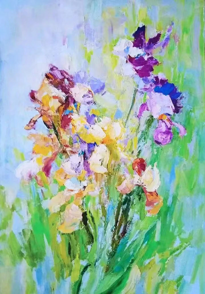 王琳油画鲜花