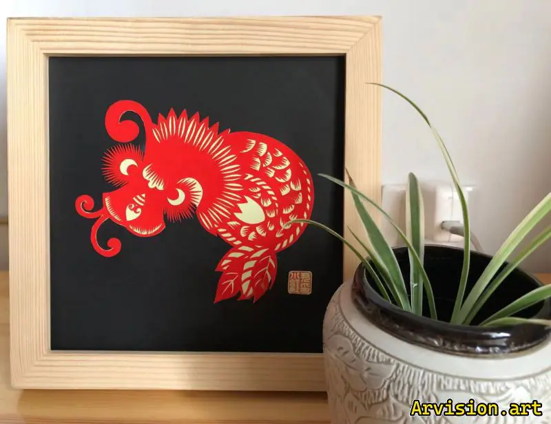 中国剪纸十二生肖系列龙