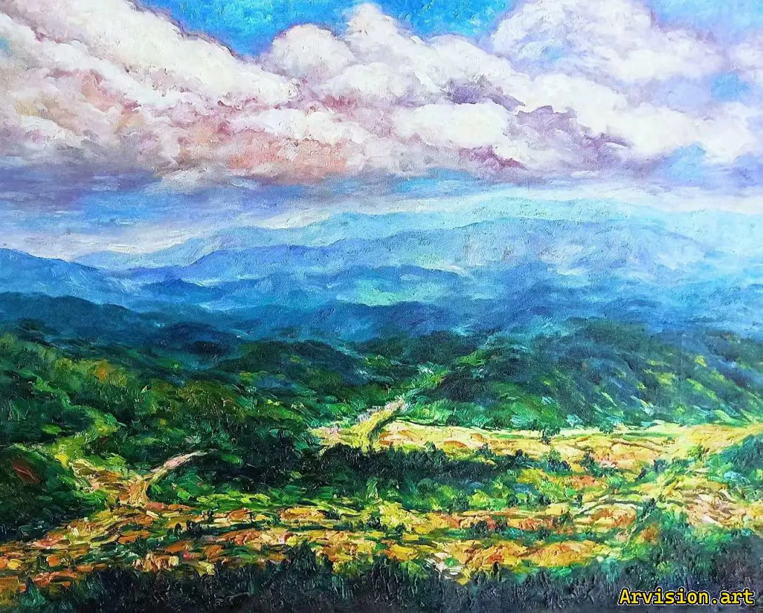 王琳油画空山新雨后